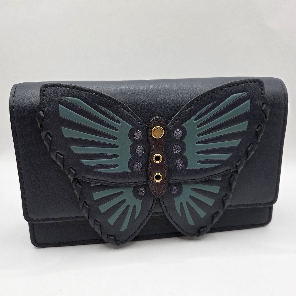 COACH CONVERTIBLE 2609 Belt Bag Butterfly Applique Fanny Pack Crossbody